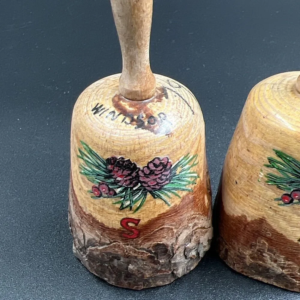 Wooden Canadian Bell Salt And Pepper‎ Shakers